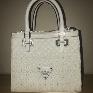 GUESS white handbag